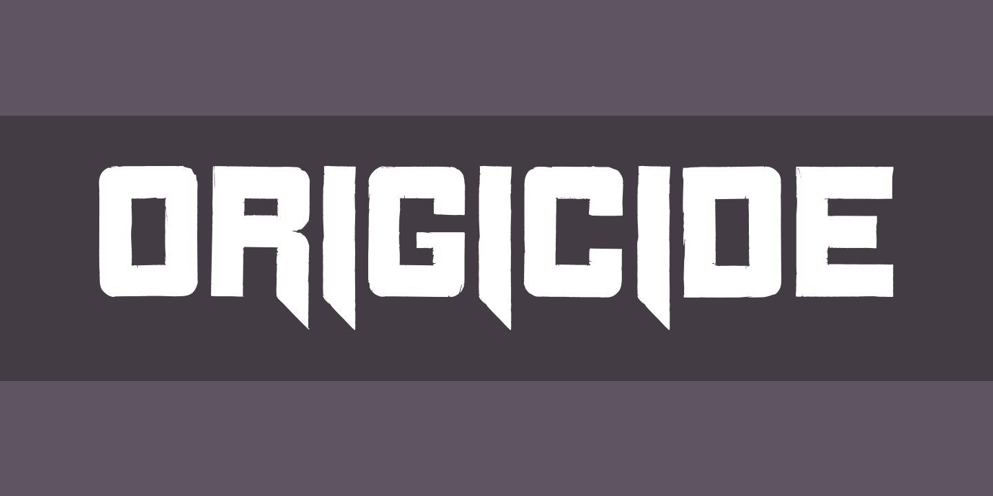 Пример шрифта Origicide Regular